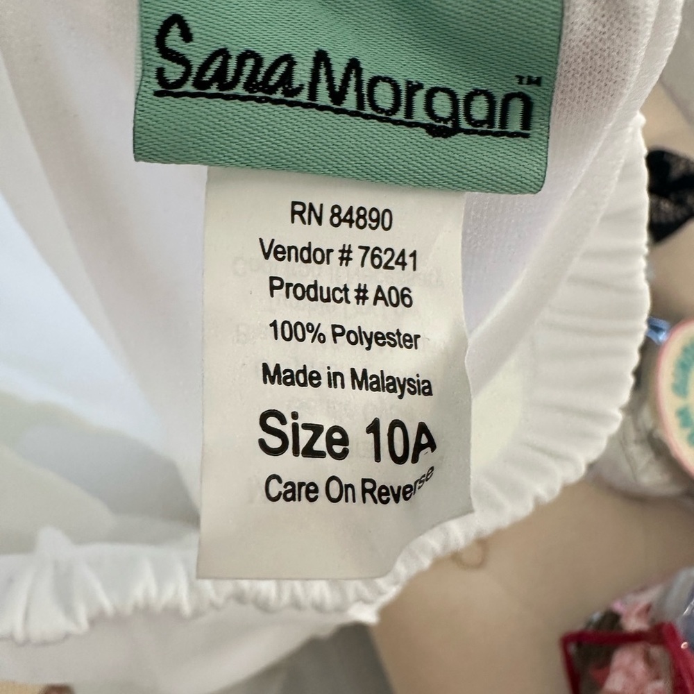 Sara Morgan Elastic Waistband Pull on White Pants Size 10 - Picture 5 of 6